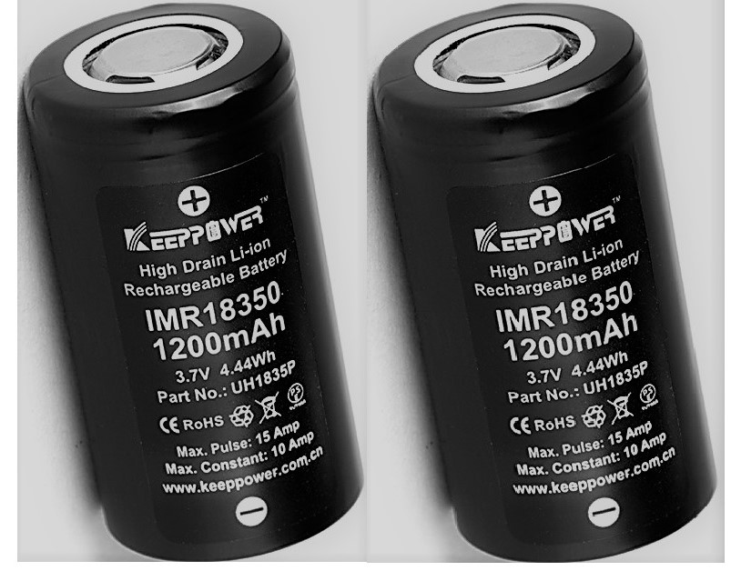 Keeppower-IMR-18350-1200mAh-3-6V-3-7V-Lithium-Ionen Keeppower IMR18350 Lithium-Ionen-Akku