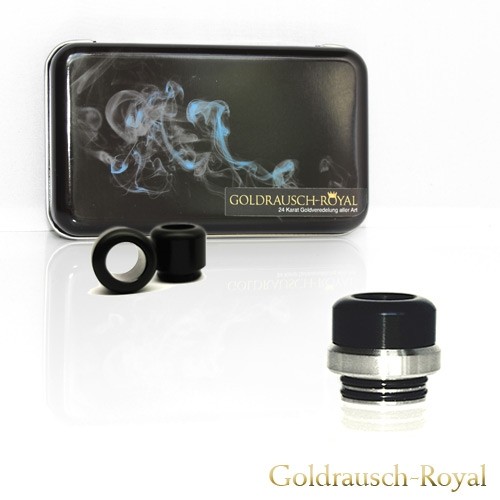 Goldrausch Edelstahl Edition No.2 (Base glatt, Edelstahl) - DL 510 Drip Tip Set